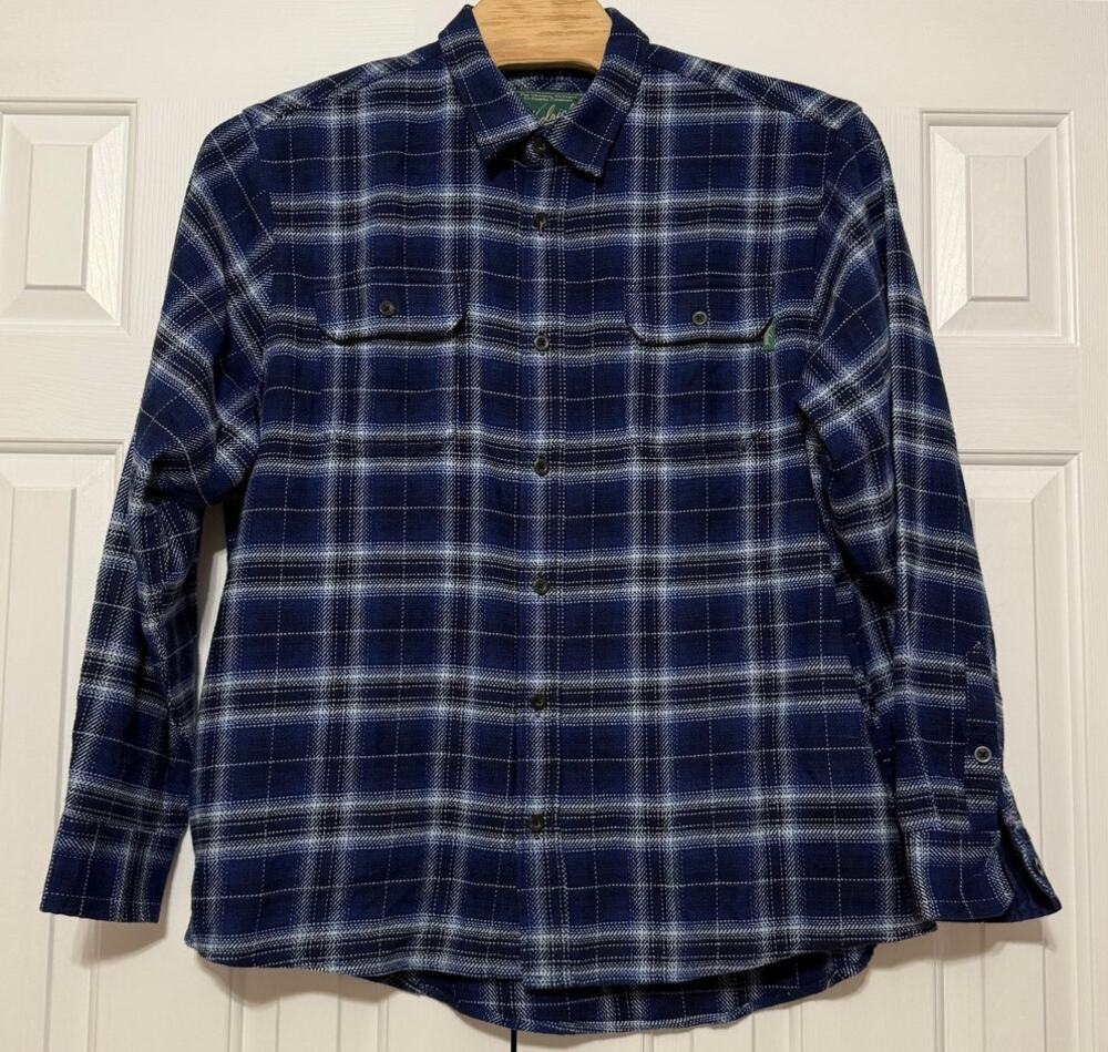 Woolrich Men's Navy Blue Plaid Shacket, Size XXL